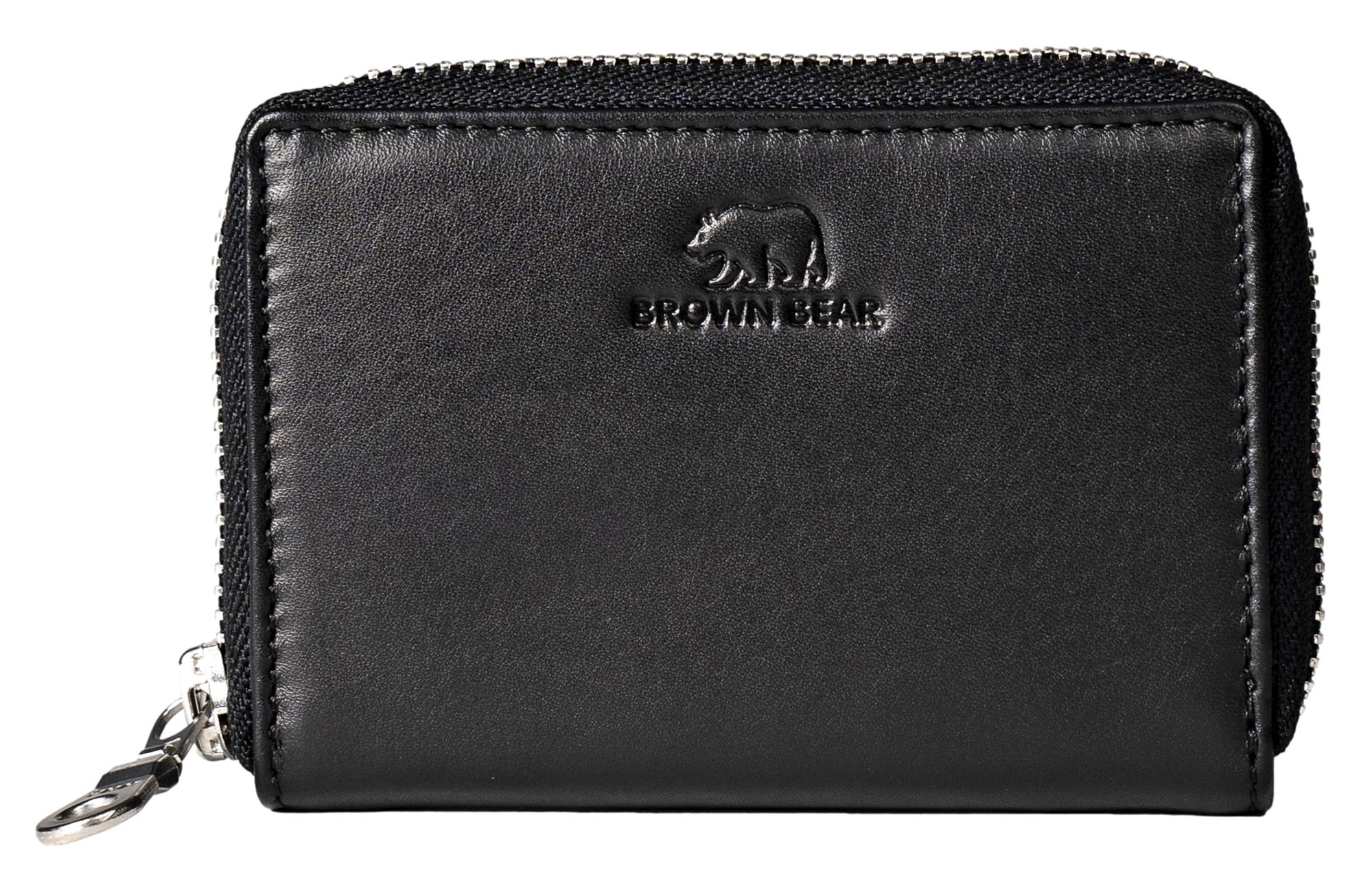 Brown Bear "Kai" - Slim Wallet Schwarz Nappa