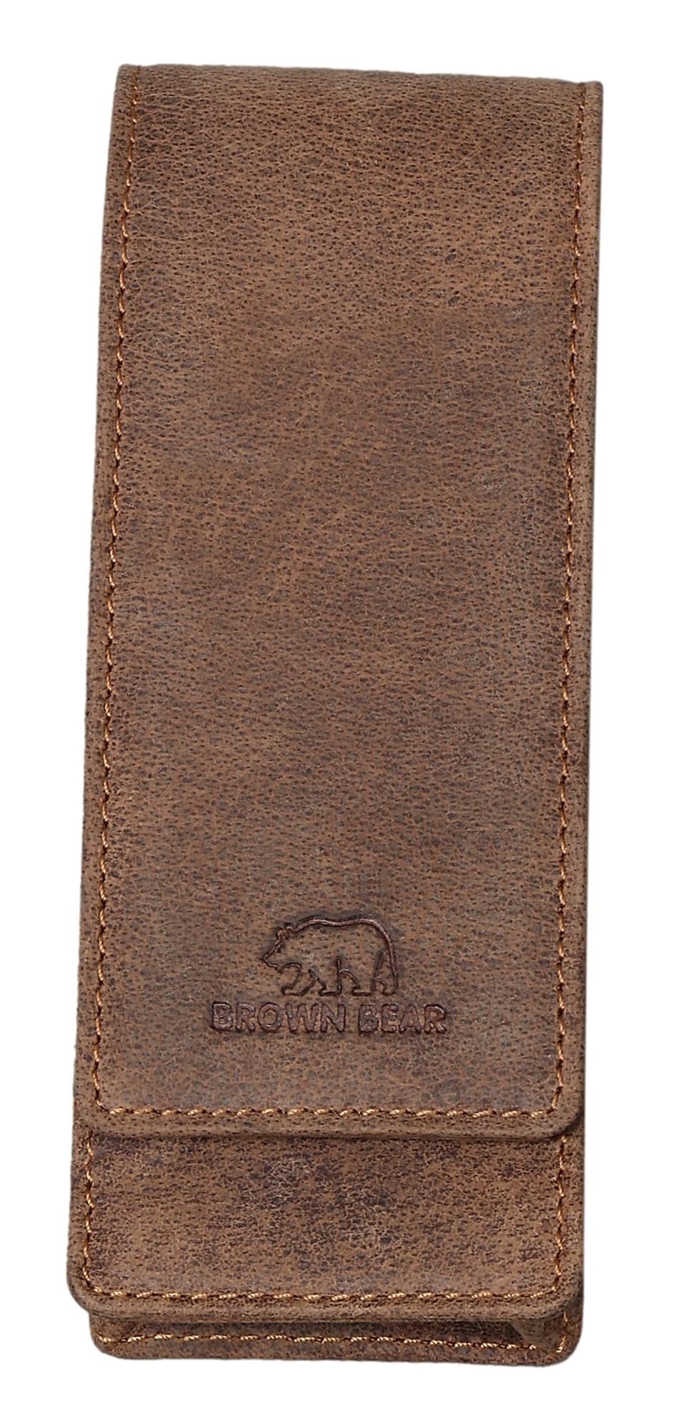 Brown Bear Golf 80 - Fülleretui für drei Stifte Braun Vintage